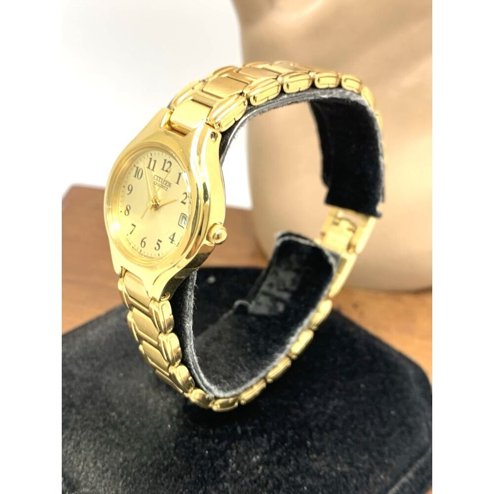 Citizen Womens Watch EU2252-56P Quartz Gold Dial Stainless Steel Petite 23mm - Picture 2 of 13